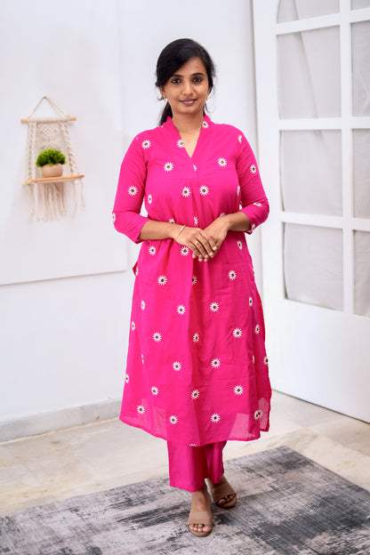 Reshma - Flower Embroidery 2pcs Set