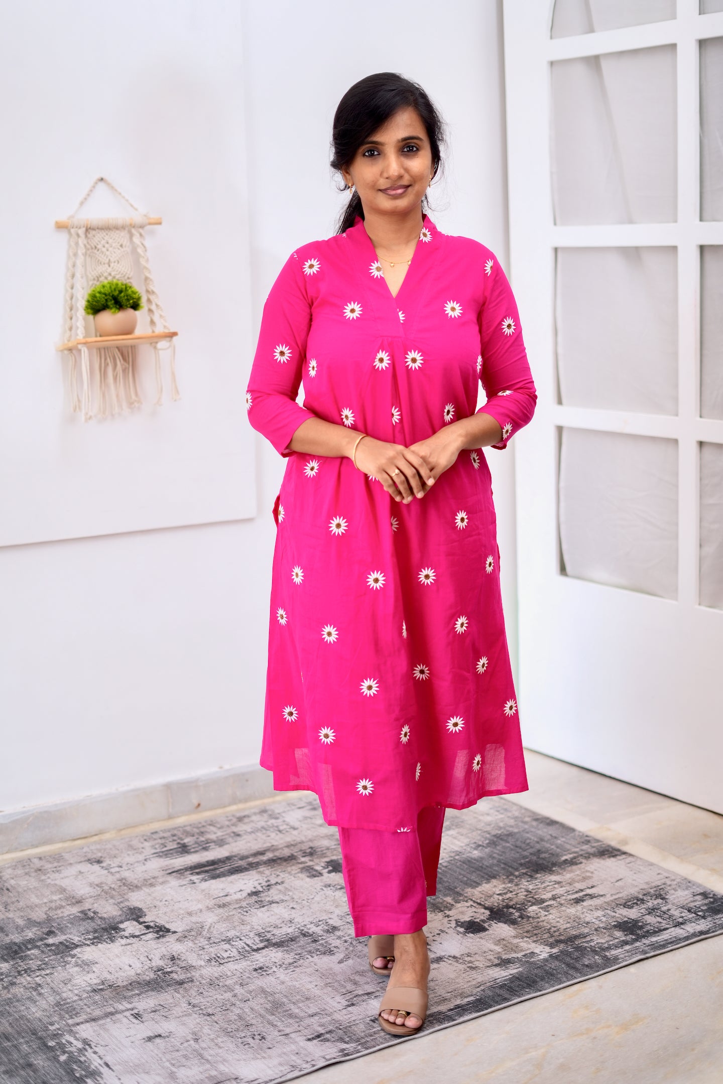 Reshma - Flower Embroidery 2pcs Set