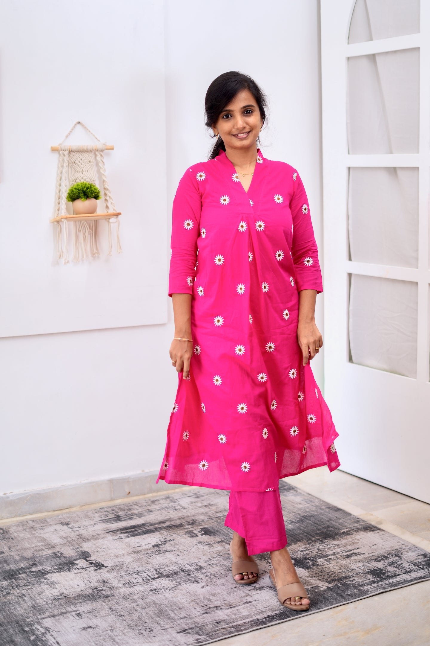 Reshma - Flower Embroidery 2pcs Set