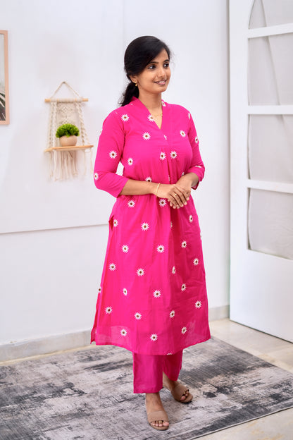 Reshma - Flower Embroidery 2pcs Set