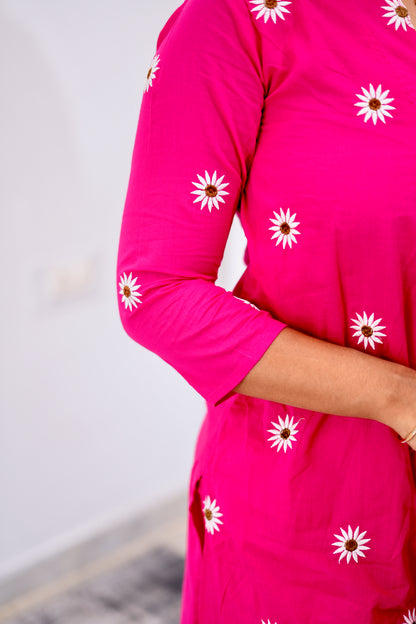 Reshma - Flower Embroidery 2pcs Set