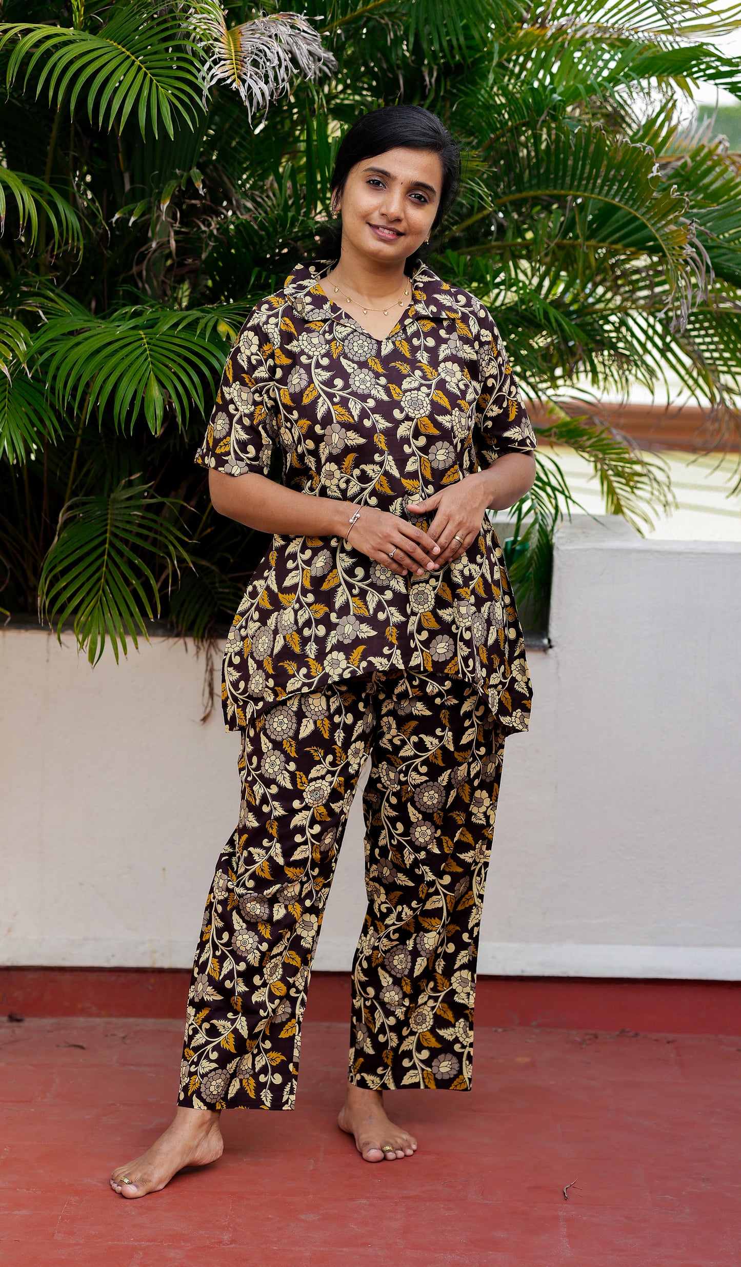 Veda - Brown Night Suit