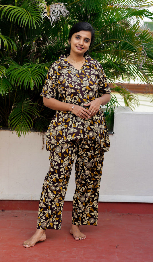 Veda - Brown Night Suit