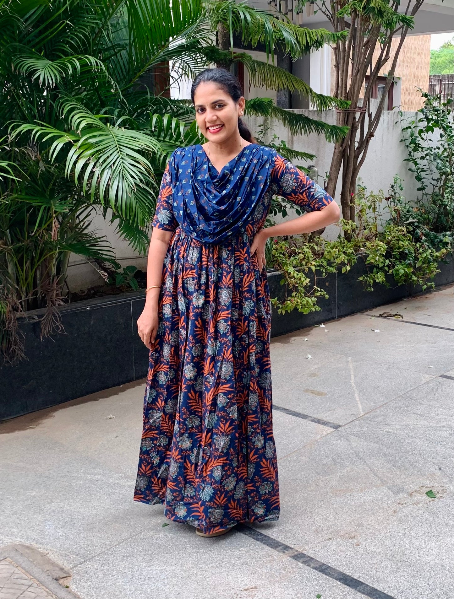 Kaveri - Blue Maxi Nighty