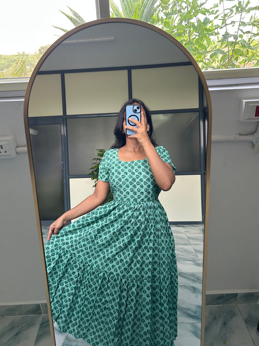 Harsha - Teal Green Midi Dress