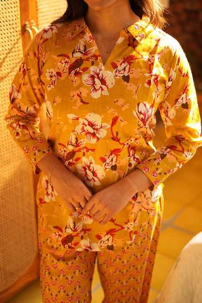 Riya - Yellow Full Sleeve Night Suit