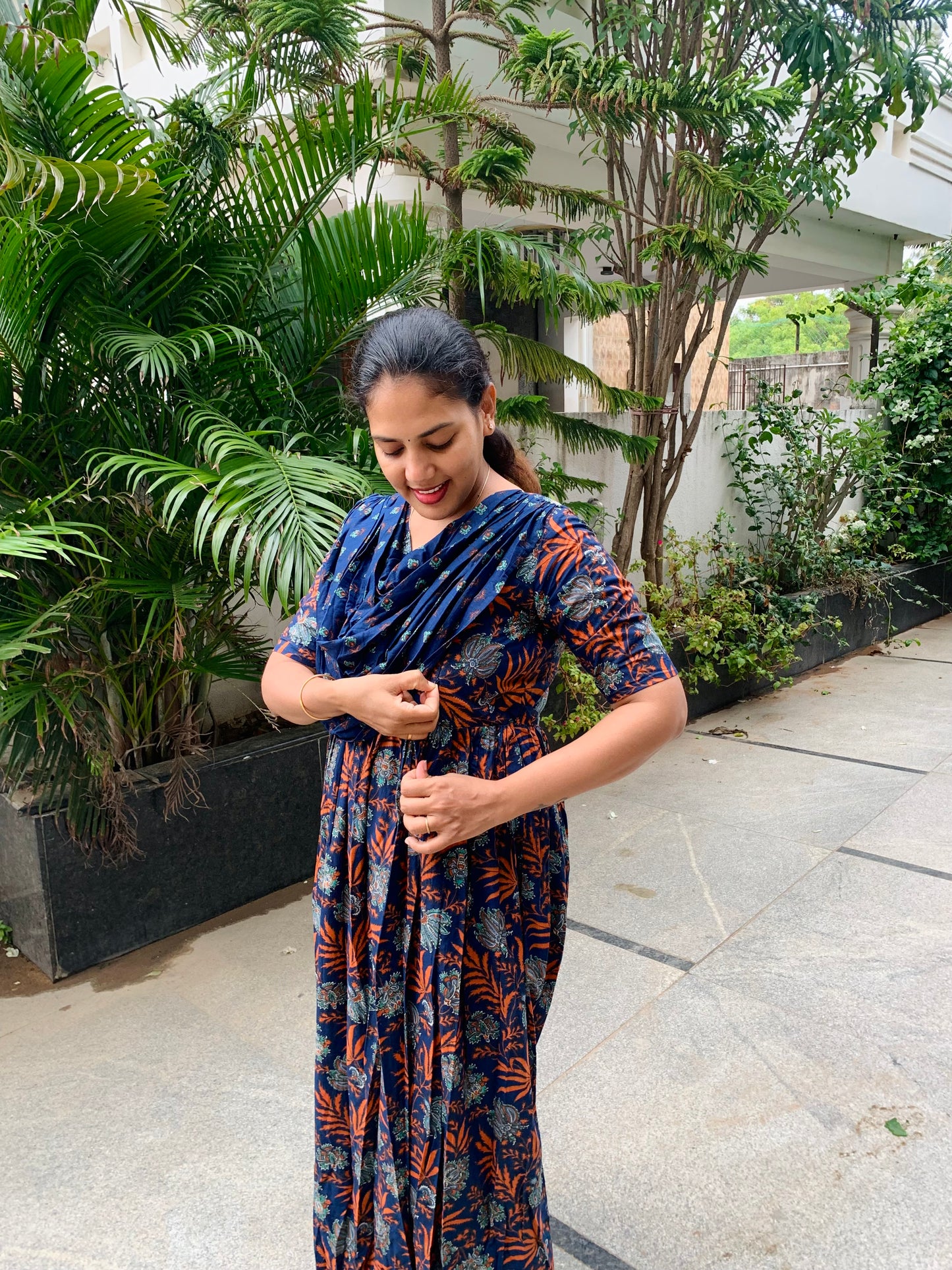 Kaveri - Blue Maxi Nighty