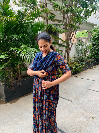 Kaveri - Blue Maxi Nighty