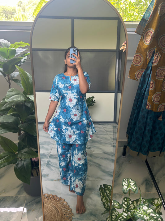 Heera - Sky blue Night Suit