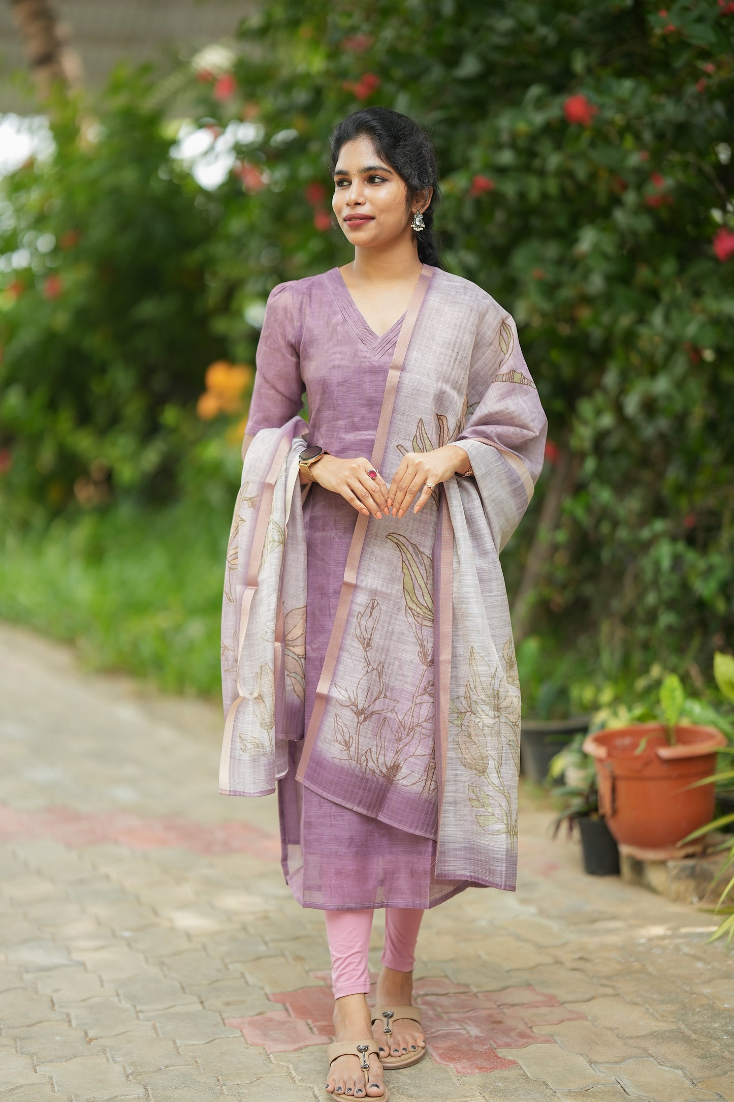 Kalika - Orchid 2 Pcs Tissue Kurti Set