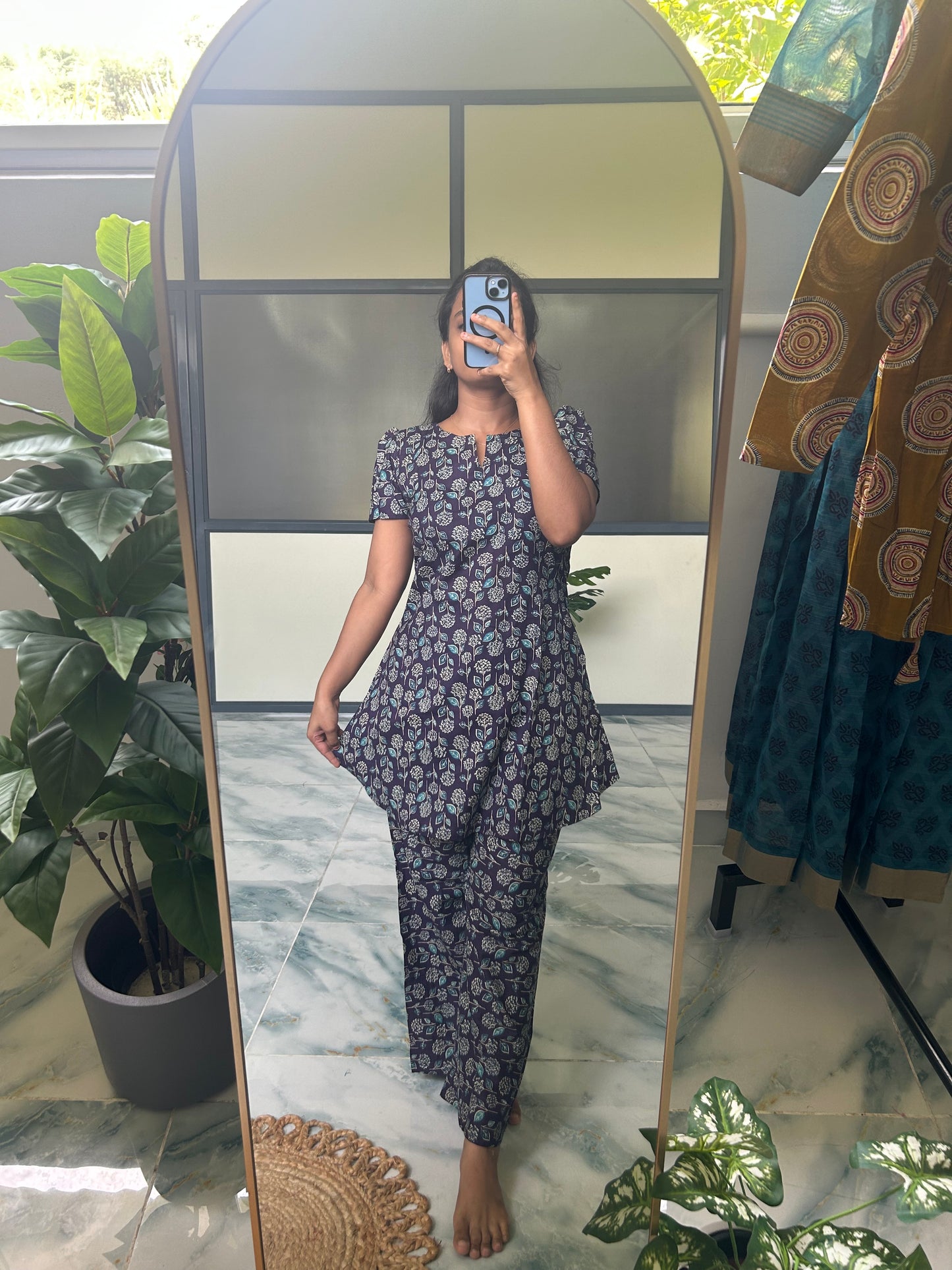 Heera - Navy Blue Night Suit