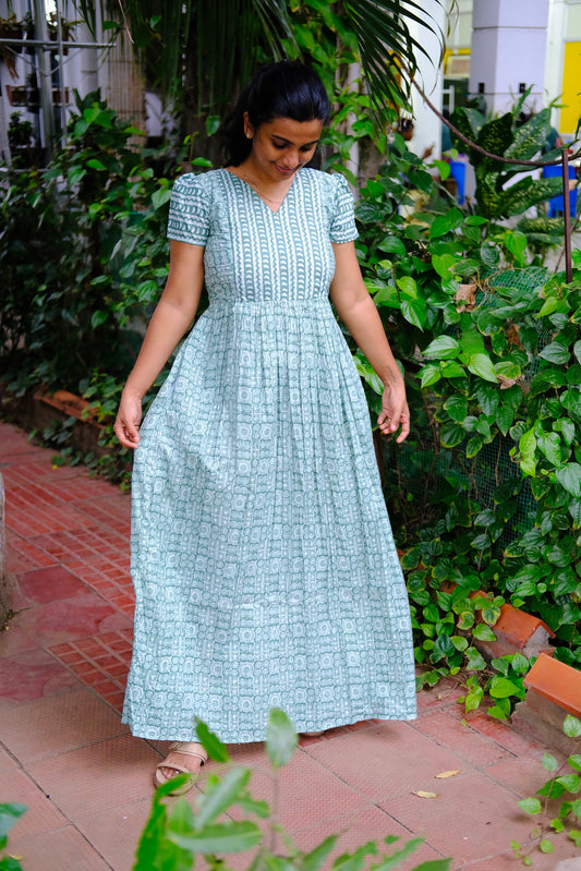 Mullai - Pastel Green Maxi Nighty