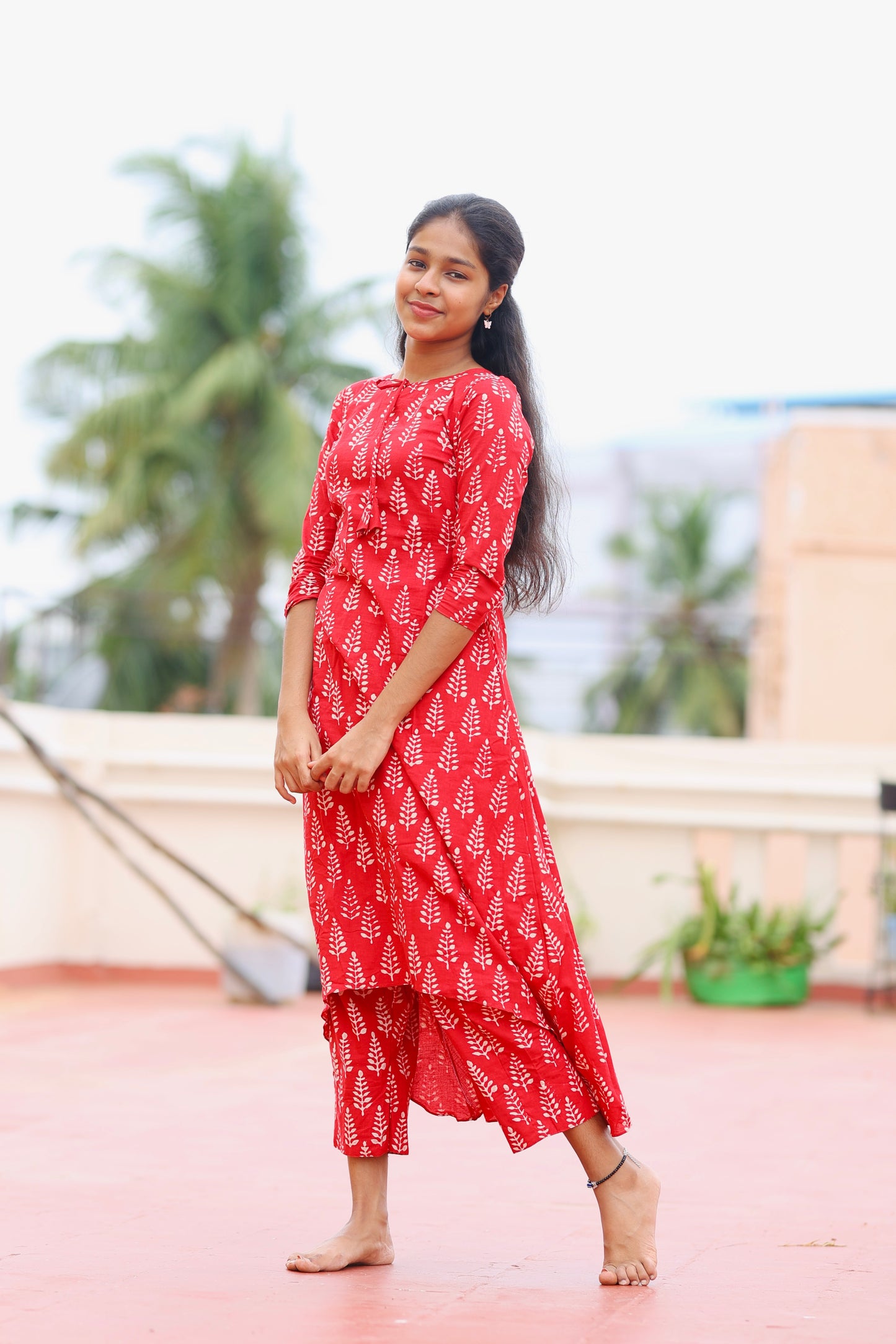 Monica - Red Kurta Set
