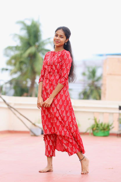 Monica - Red Kurta Set