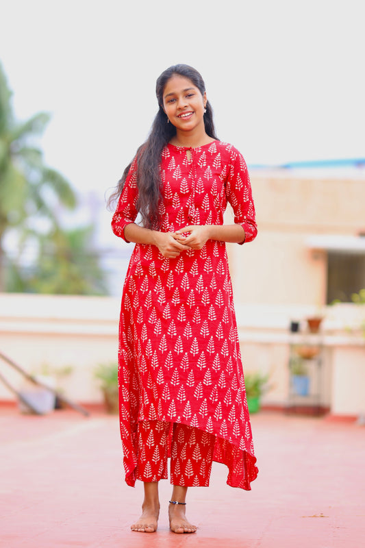 Monica - Red Kurta Set
