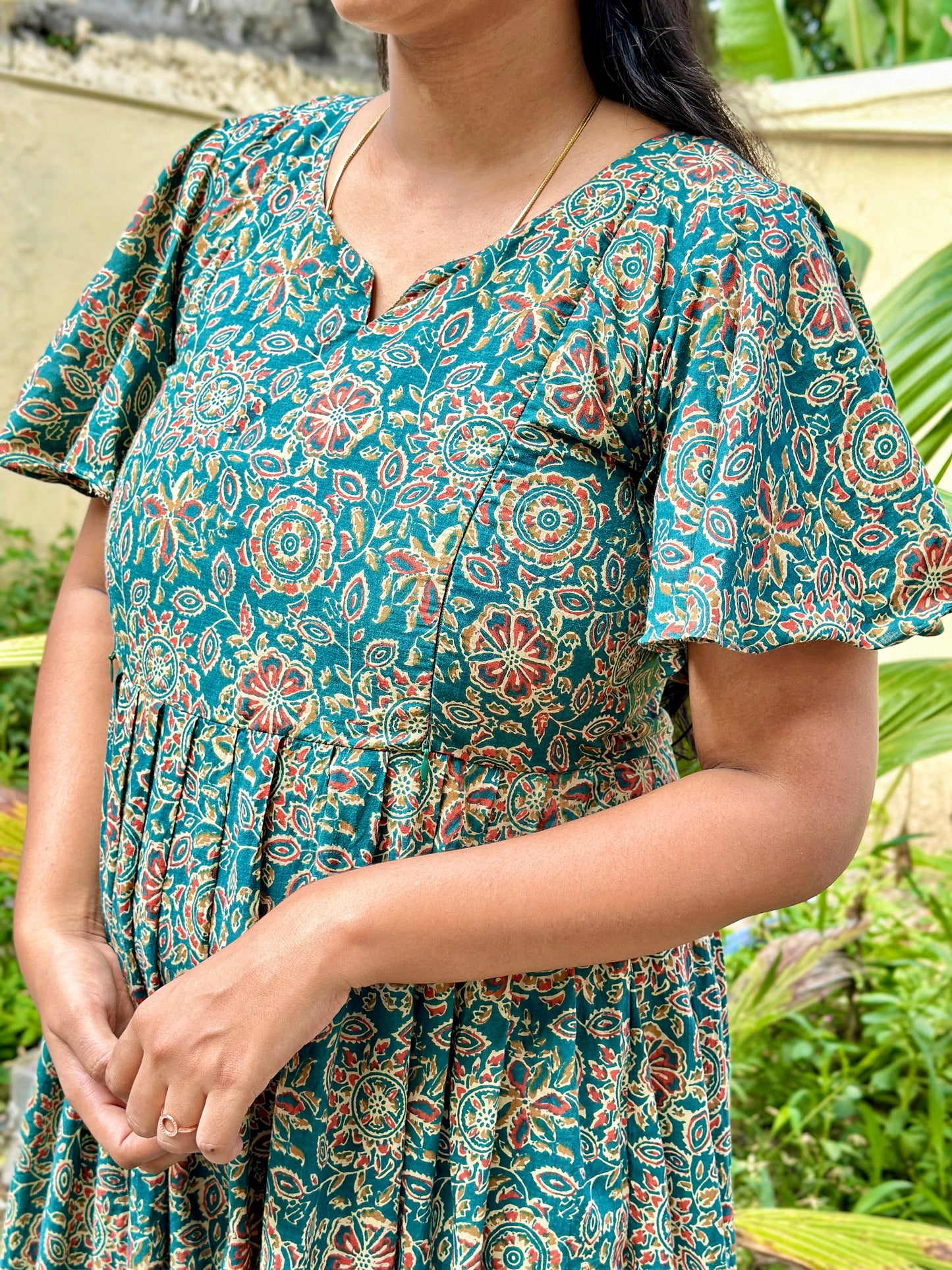 Yamuna - Teal Blue Maxi Nighty
