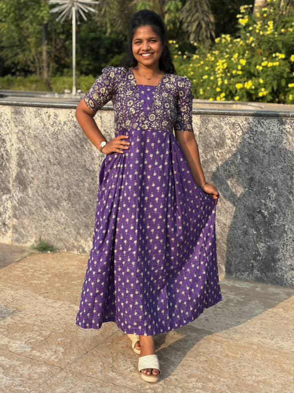 Nisha - Violet Maxi Nighty
