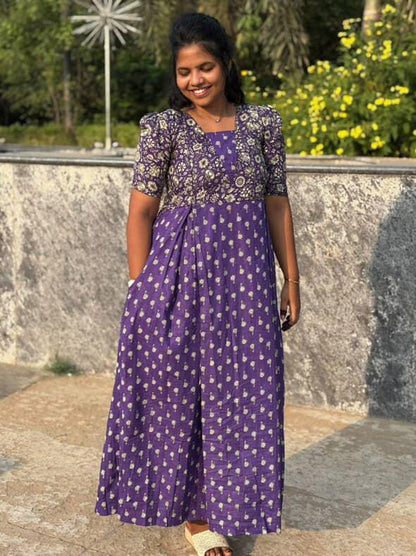 Nisha - Violet Maxi Nighty