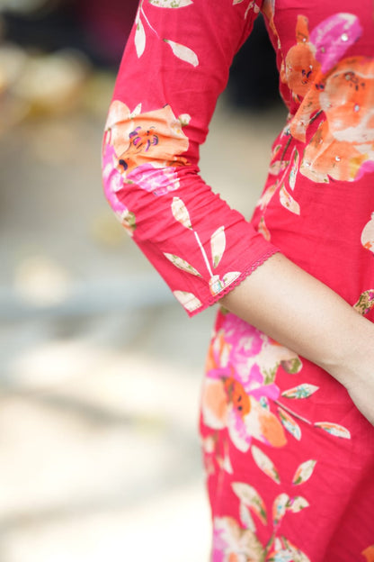 Poovizhi - Red Suit Set
