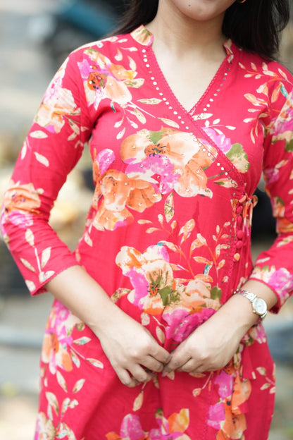 Poovizhi - Red Suit Set