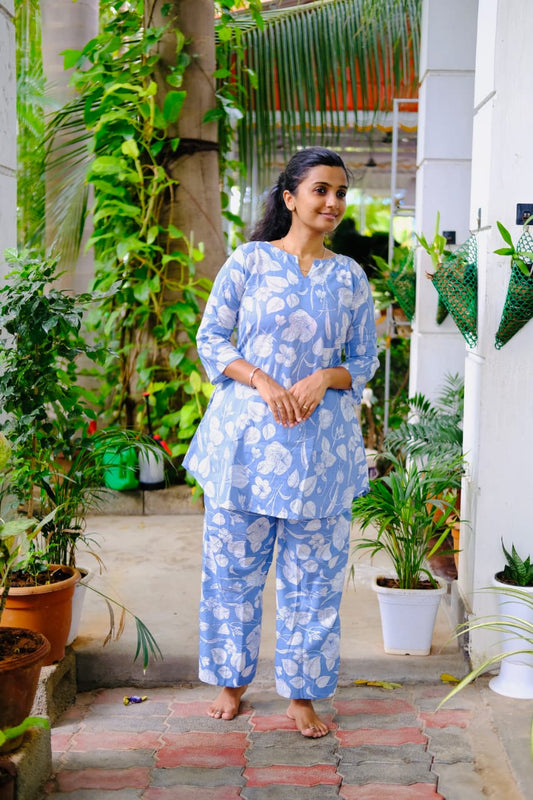 Heera - Light Blue Night Suit