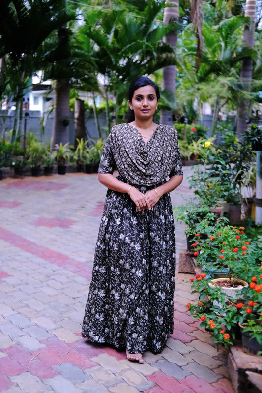 Kaveri - Gray Maxi Nighty