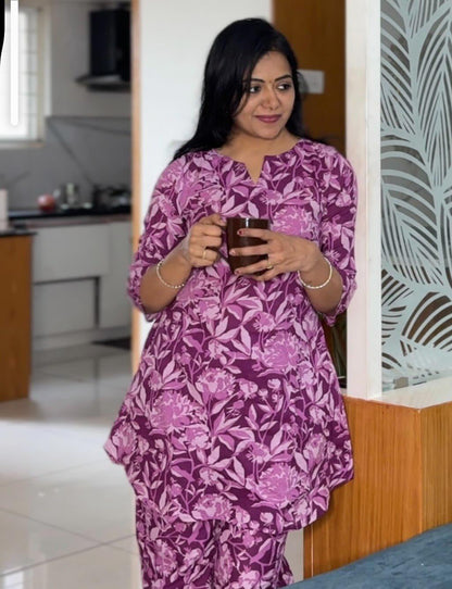 Heera - Violet Night Suit