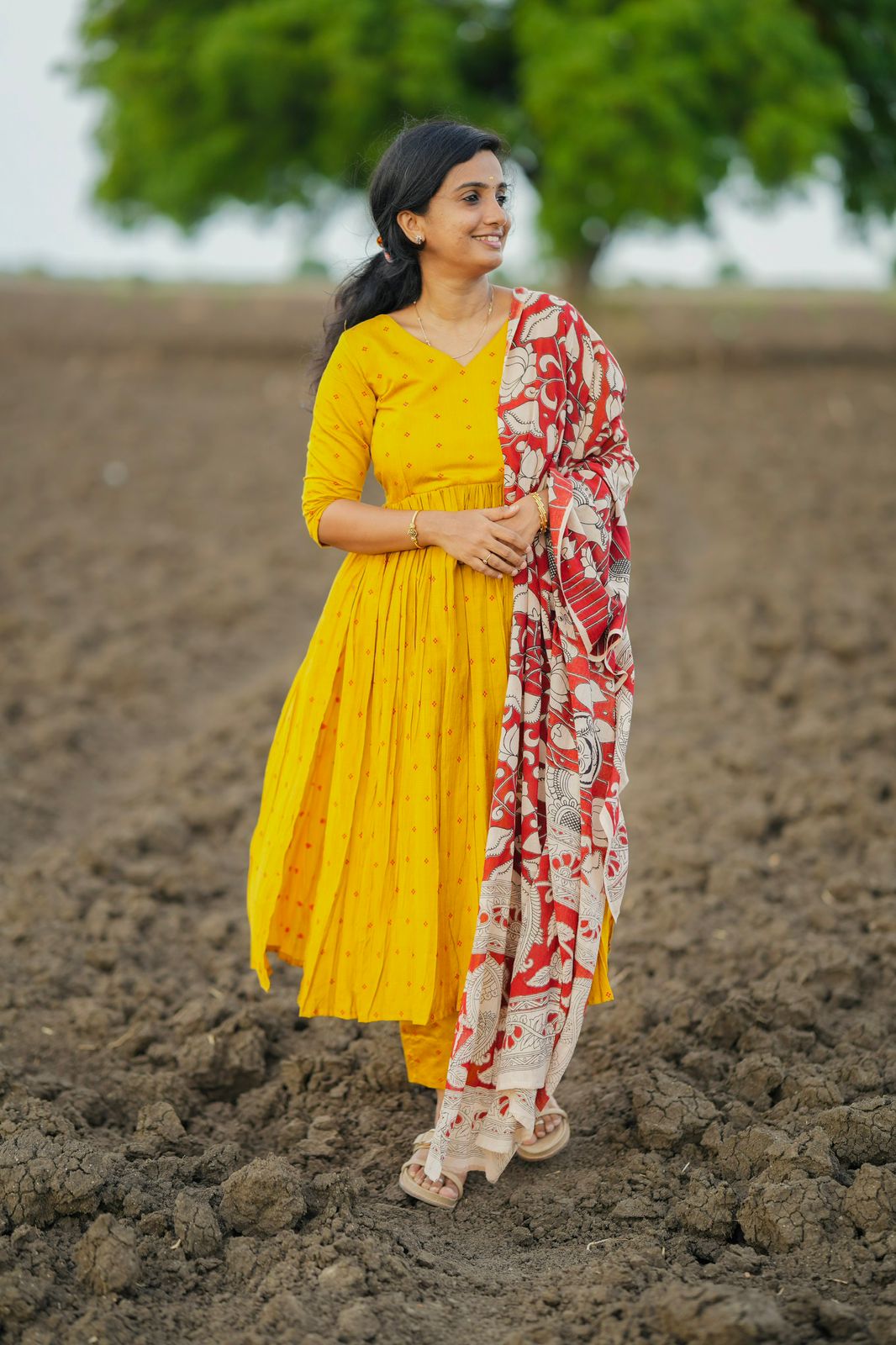 Krupali - 3Pcs Yellow Kurta Set