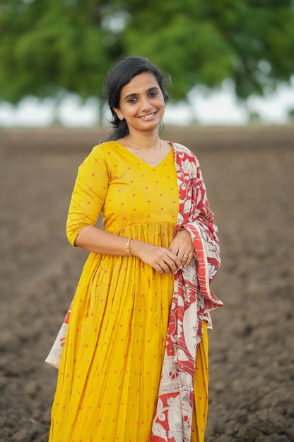 Krupali - 3Pcs Yellow Kurta Set