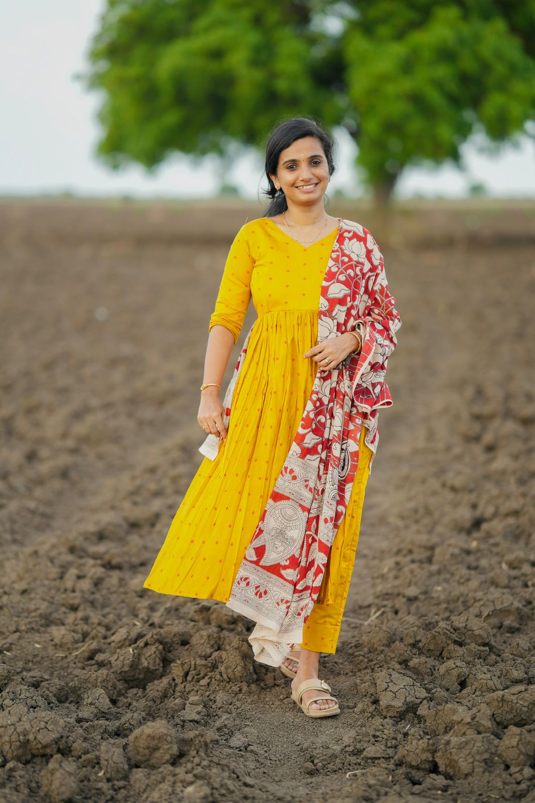 Krupali - 3Pcs Yellow Kurta Set