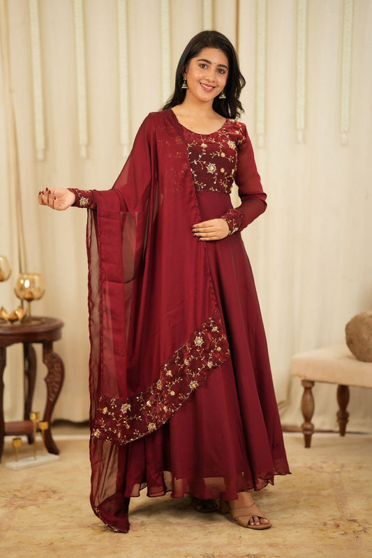 Jhansi - Maxi Dress with Dupatta