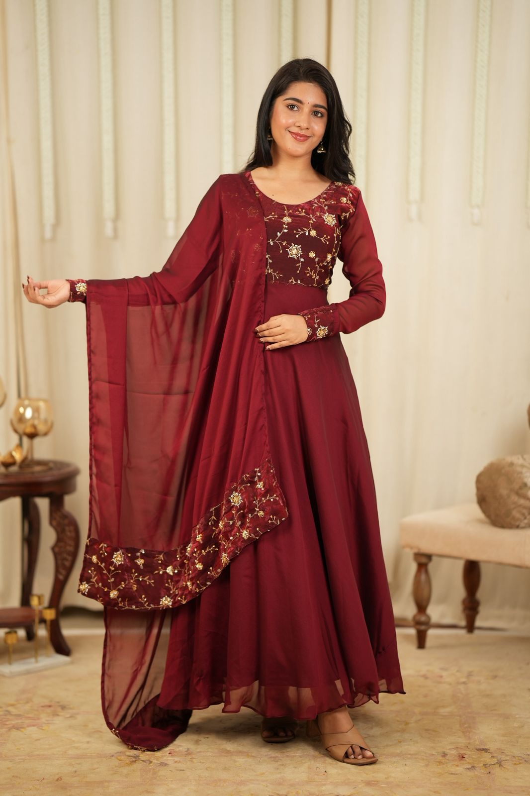 Jhansi - Maxi Dress with Dupatta