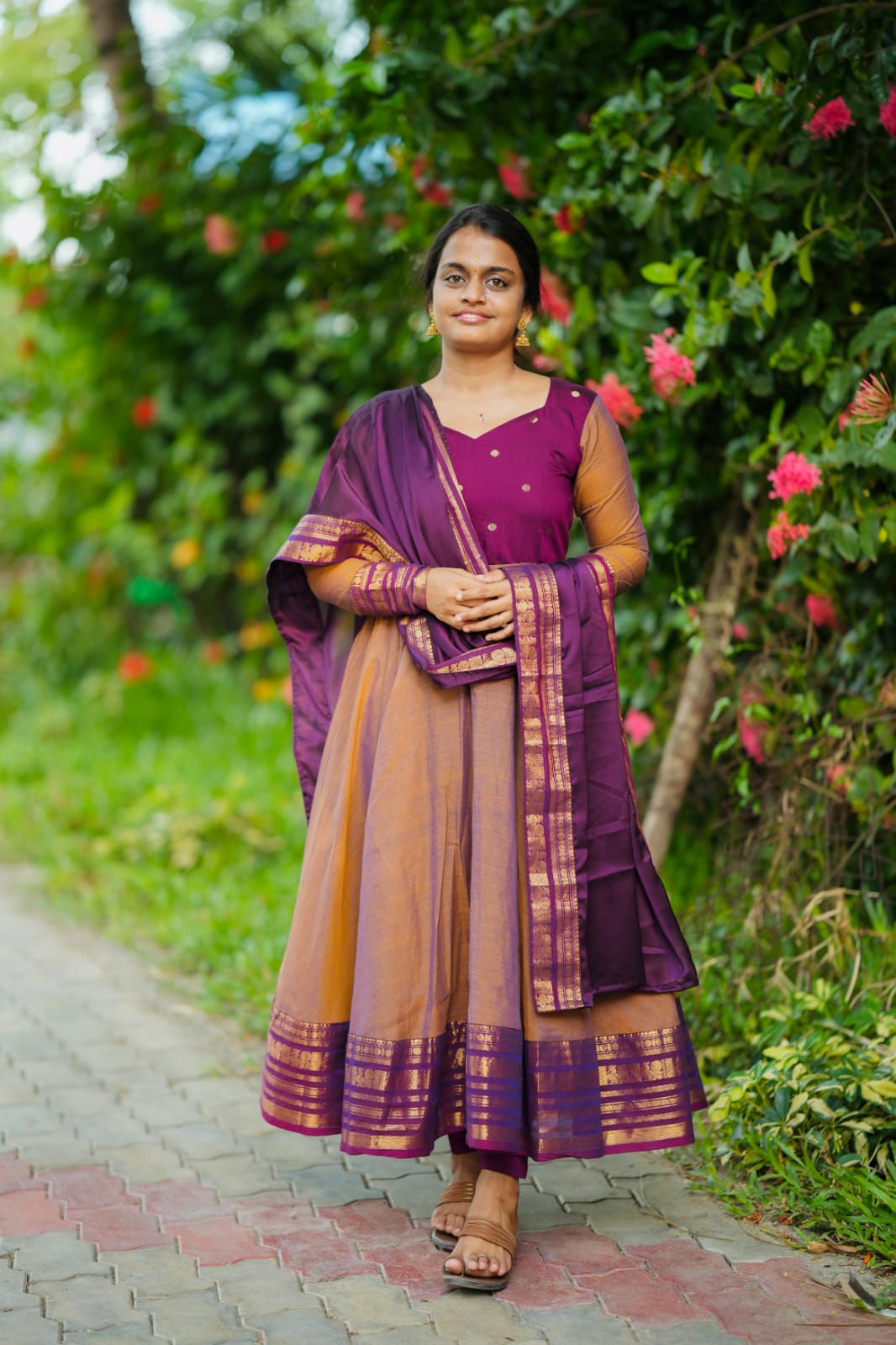 Kanimozhi - Anarkali with Dupatta