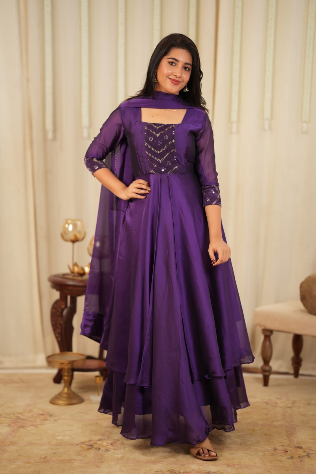 Bindhu - Maxi Dress with Dupatta