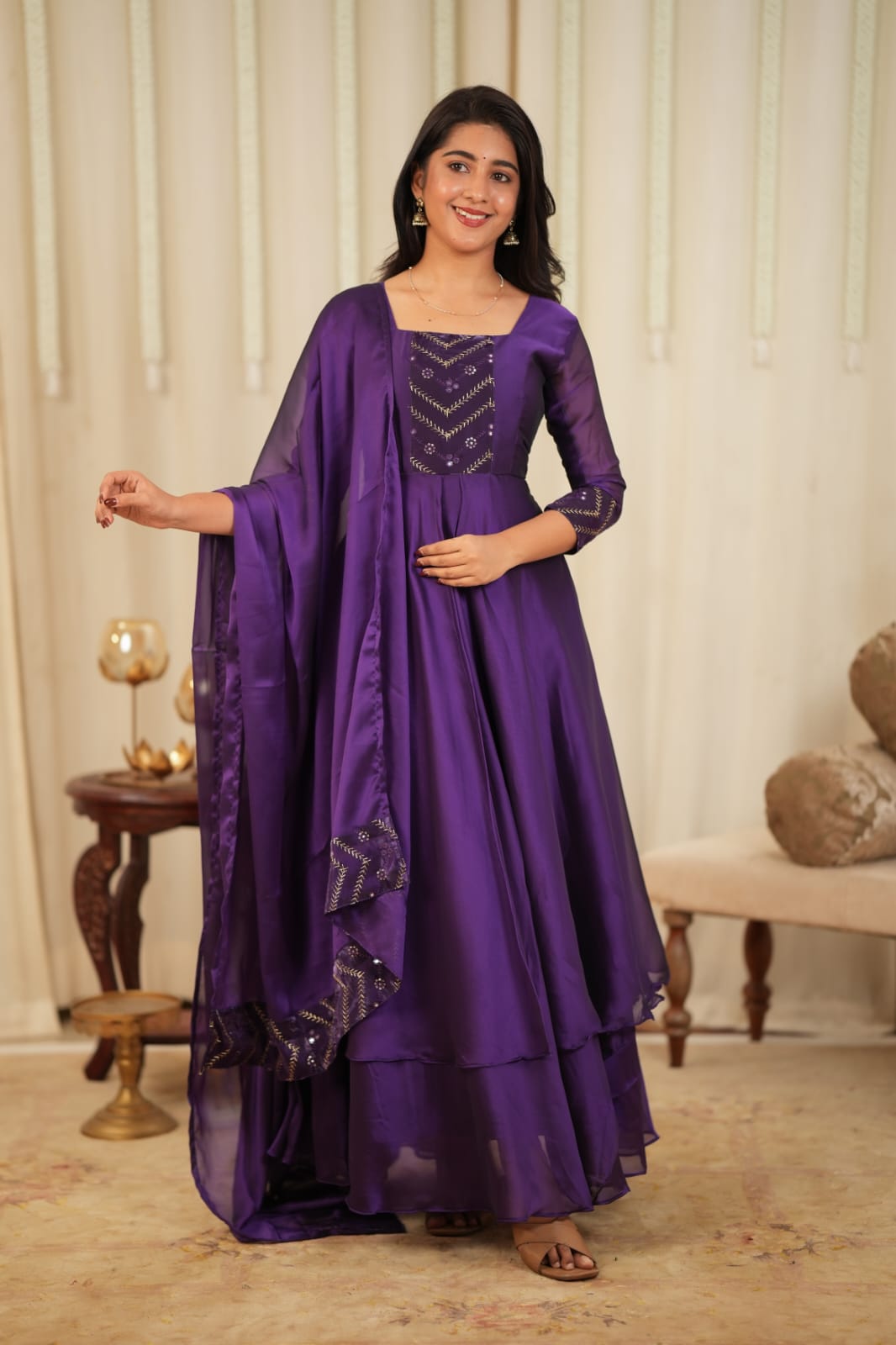 Bindhu - Maxi Dress with Dupatta