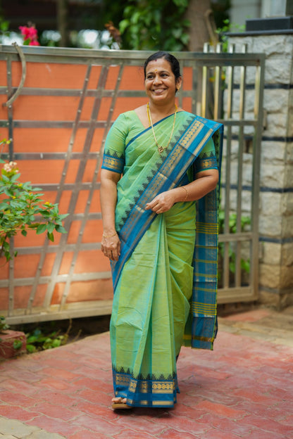 Madhavi - Cotton Saree with Zari Border