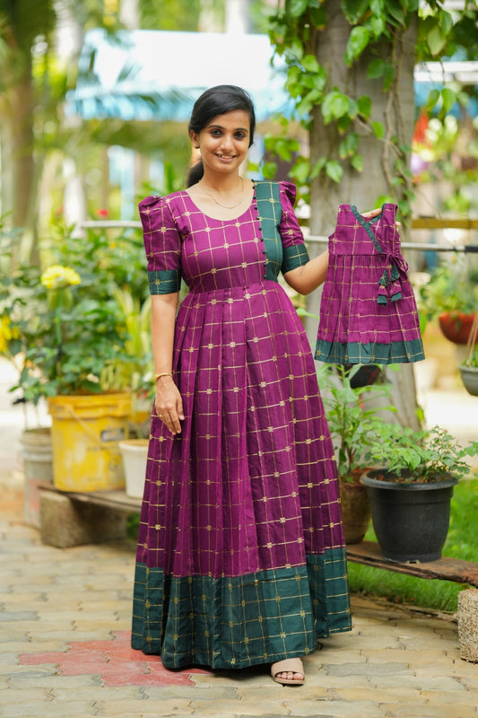 Festive Mom & Mini Combo Pleated Up Festive Mom & Mini Combo Pleated Up