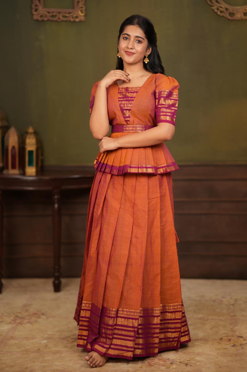 Radhai - Peplum Crop Top Skirt Set