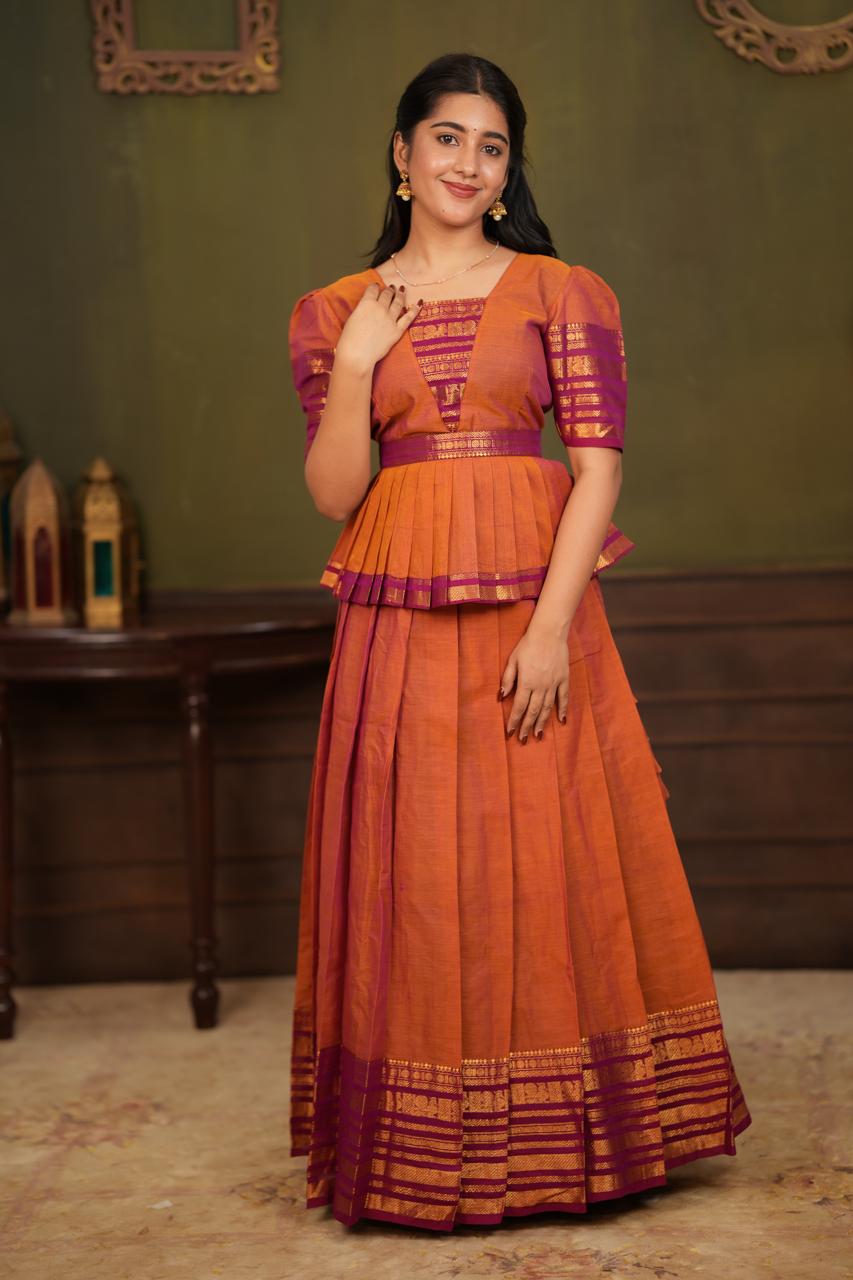 Radhai - Peplum Crop Top Skirt Set