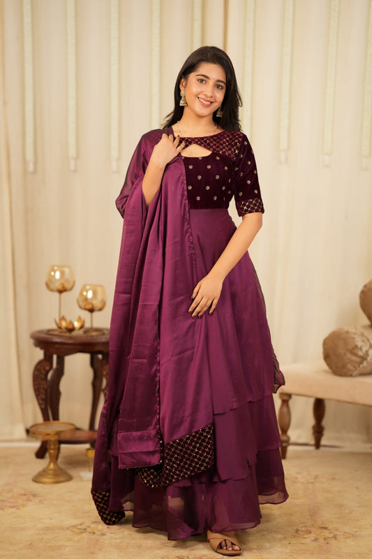 Kushi - Maxi Dress with Dupatta