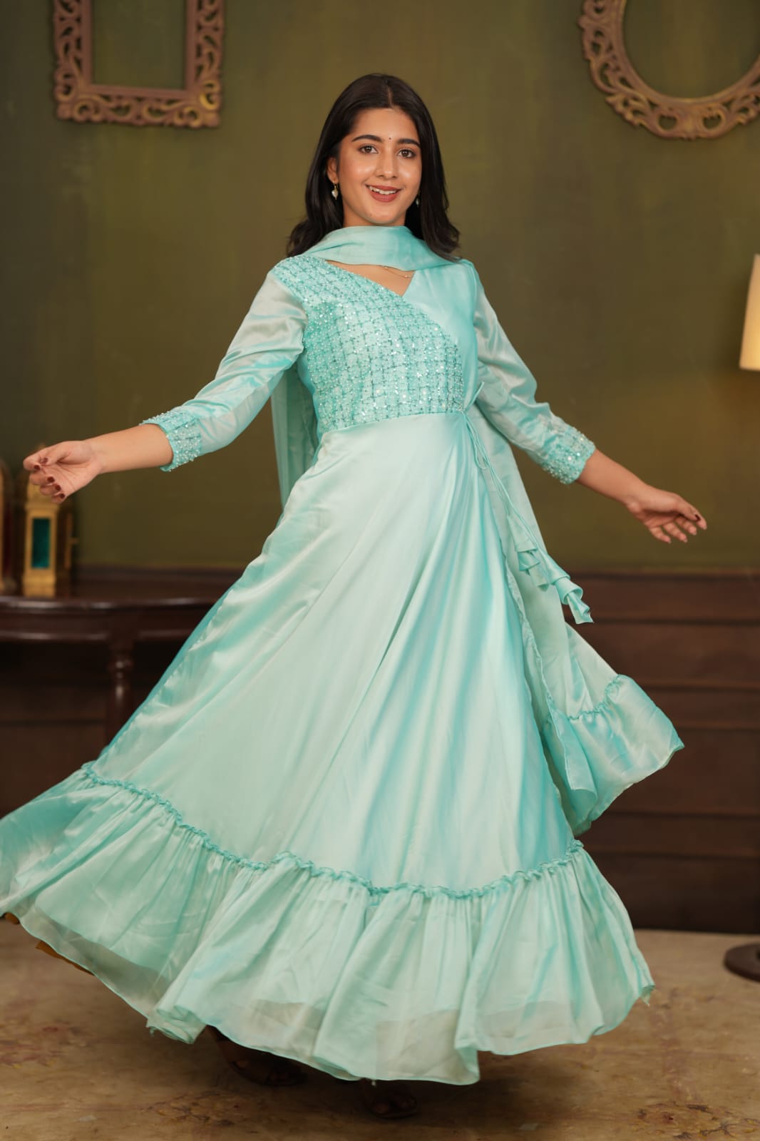 Shruthi - Maxi Dress with Dupatta