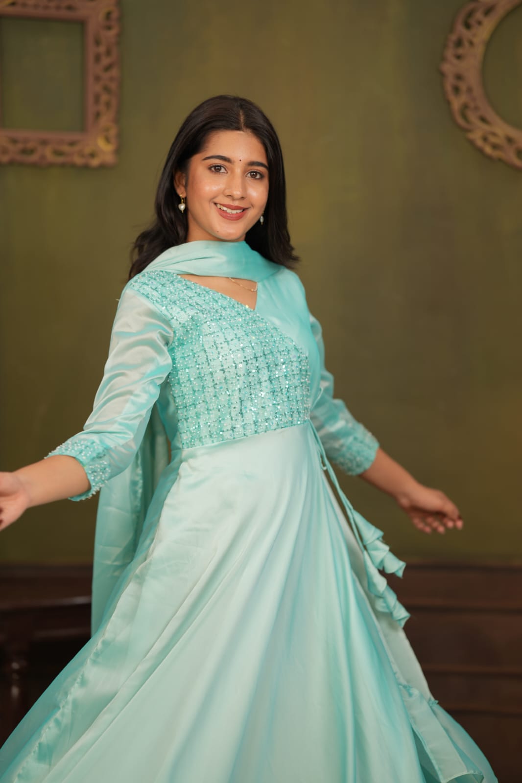 Shruthi - Maxi Dress with Dupatta