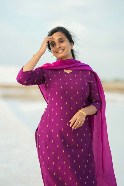 Radhika -  Purple Kurta Set
