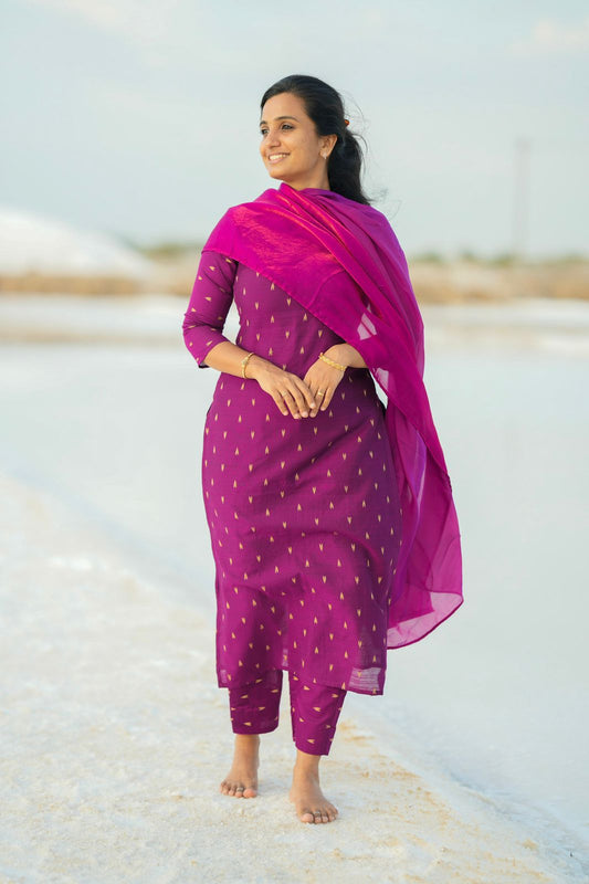 Radhika -  Purple Kurta Set