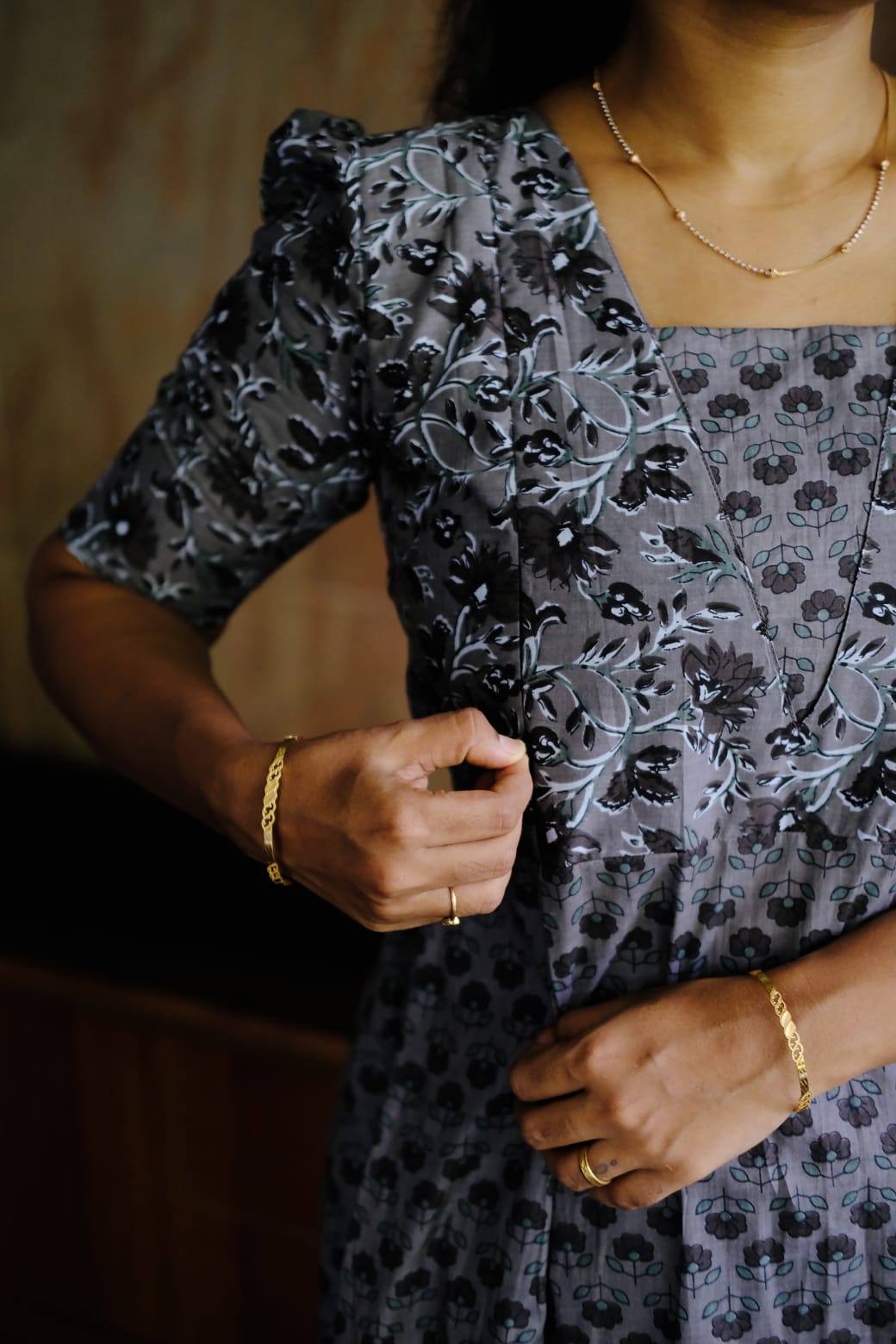 Nisha -  Grey Midi Nighty