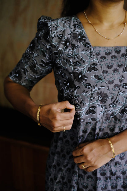 Nisha -  Grey Midi Nighty