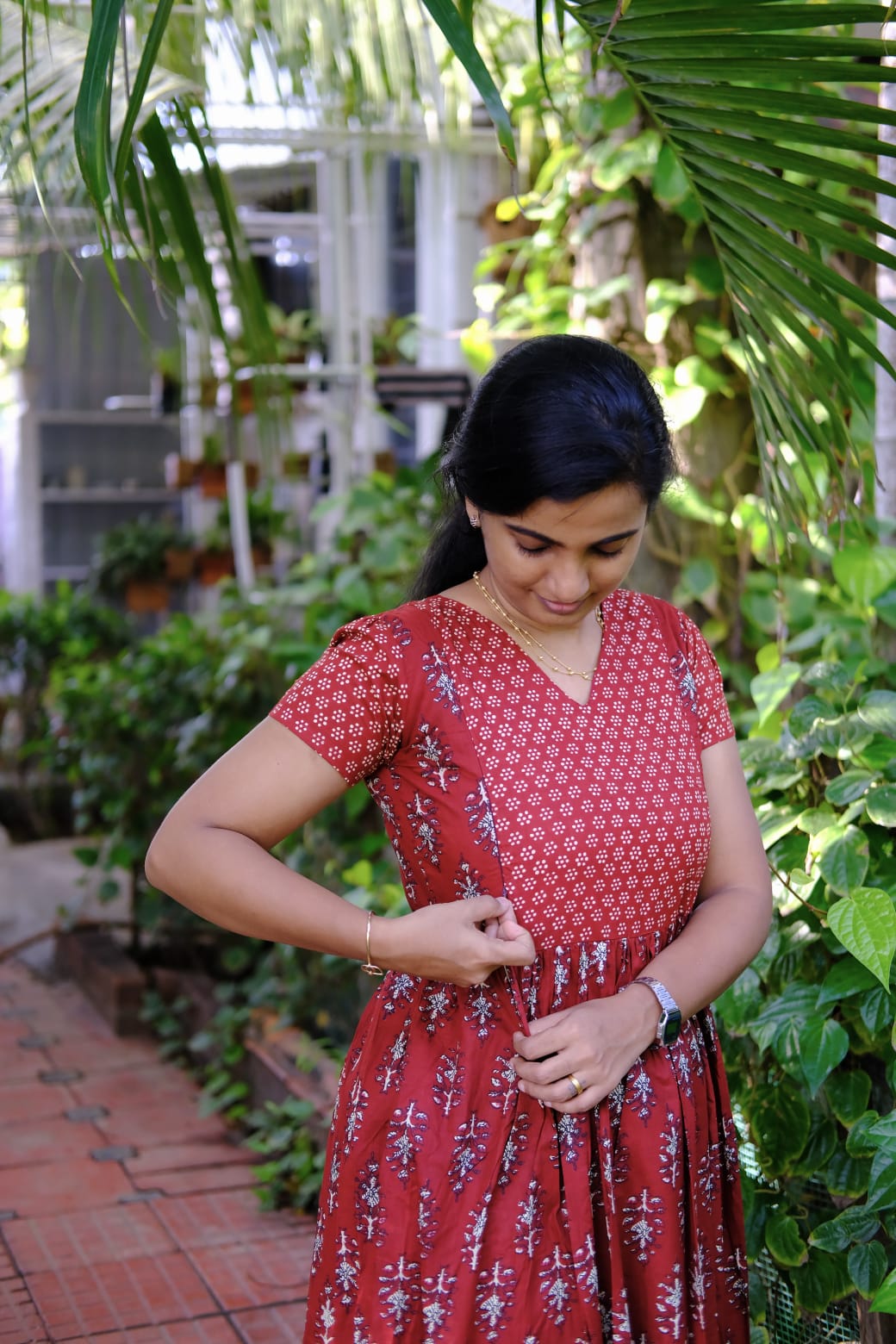 Mullai - Maroon Maxi Nighty