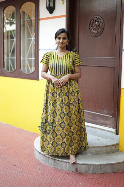 Mullai -  Green Maxi Nighty