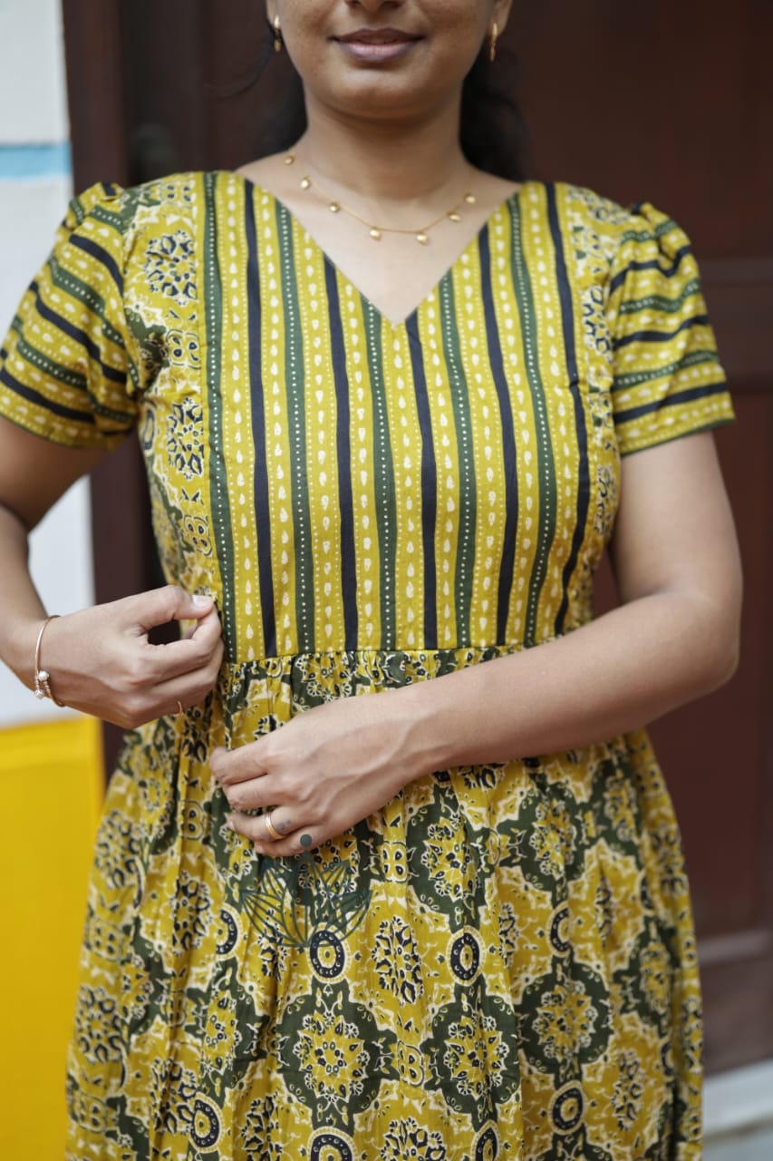 Mullai -  Green Maxi Nighty