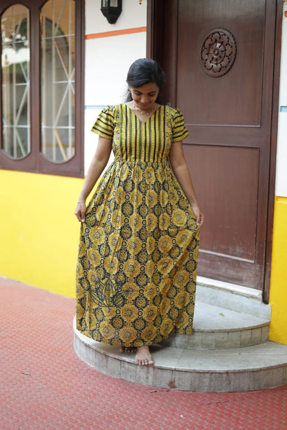 Mullai -  Green Maxi Nighty